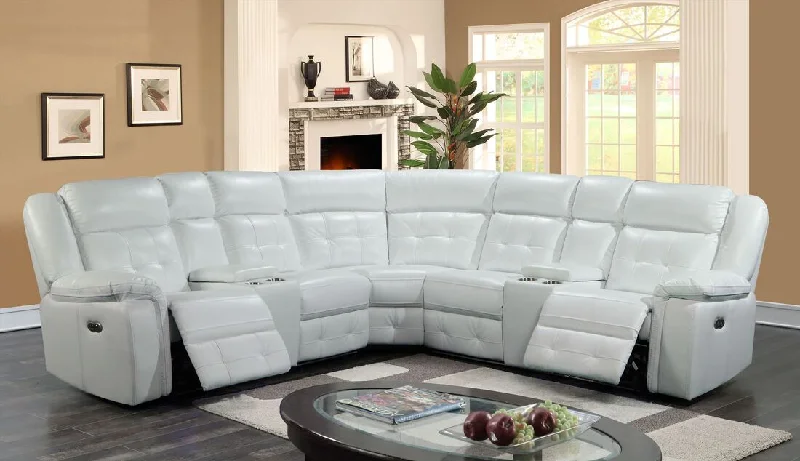 Amazon White Power Reclining Sectional