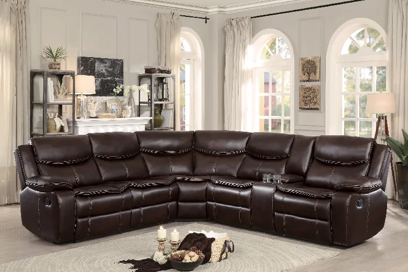 Bastrop Brown Reclining Sectional