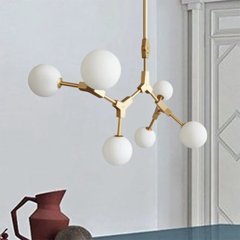 Circular Glass Ball Molecule Chandelier Lighting