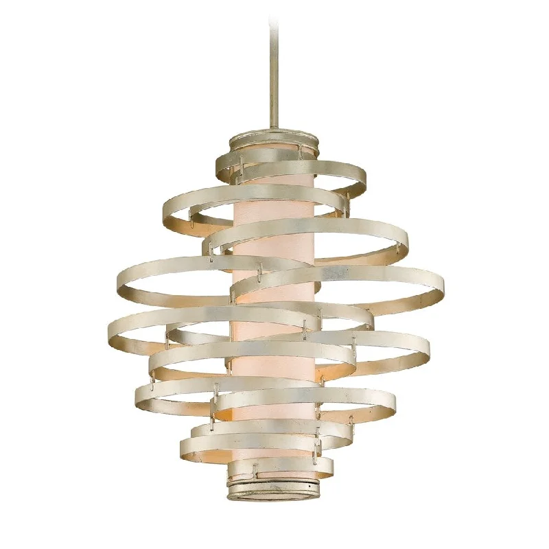 Corbett Lighting Vertigo 4-light Metallic Pendant with Frosted Glass