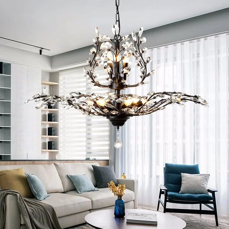 Crystal Tree Chandelier: Elegant Lighting Fixture