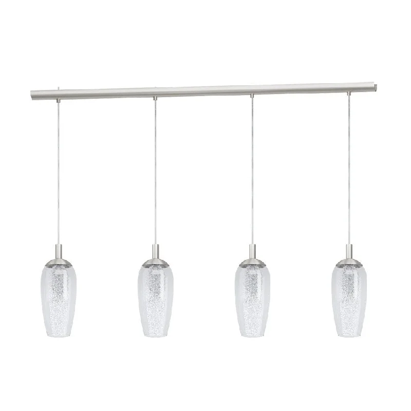 Eglo Lighting Farsala Pendant with Nickel Finish & Clear Acrylic Glass