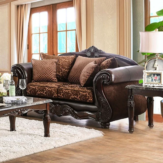 ELPIS Brown/Espresso Love Seat