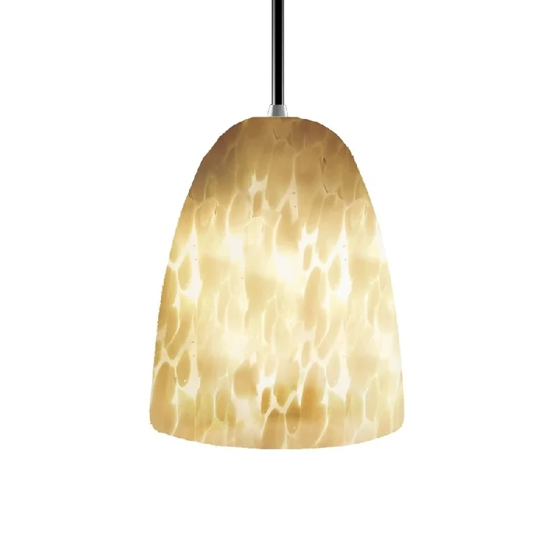 Fusion Collection Pendants 1-light Brushed Nickel Pendant, Droplet Shade