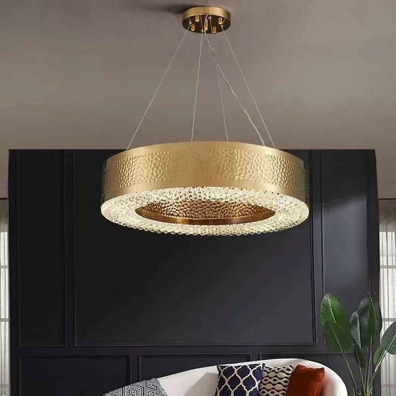 Gold Crystal Chandelier - Elegant Lighting Solution