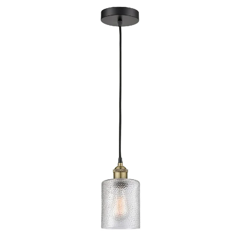 Innovations Lighting Cobbleskill - 1 Light 5" Cord Hung Mini Pendant.