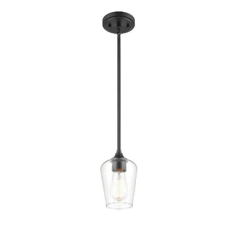 Millennium Lighting Ashford 1 Light Mini-Pendant in Multiple Finishes with a Clear Glass Shade