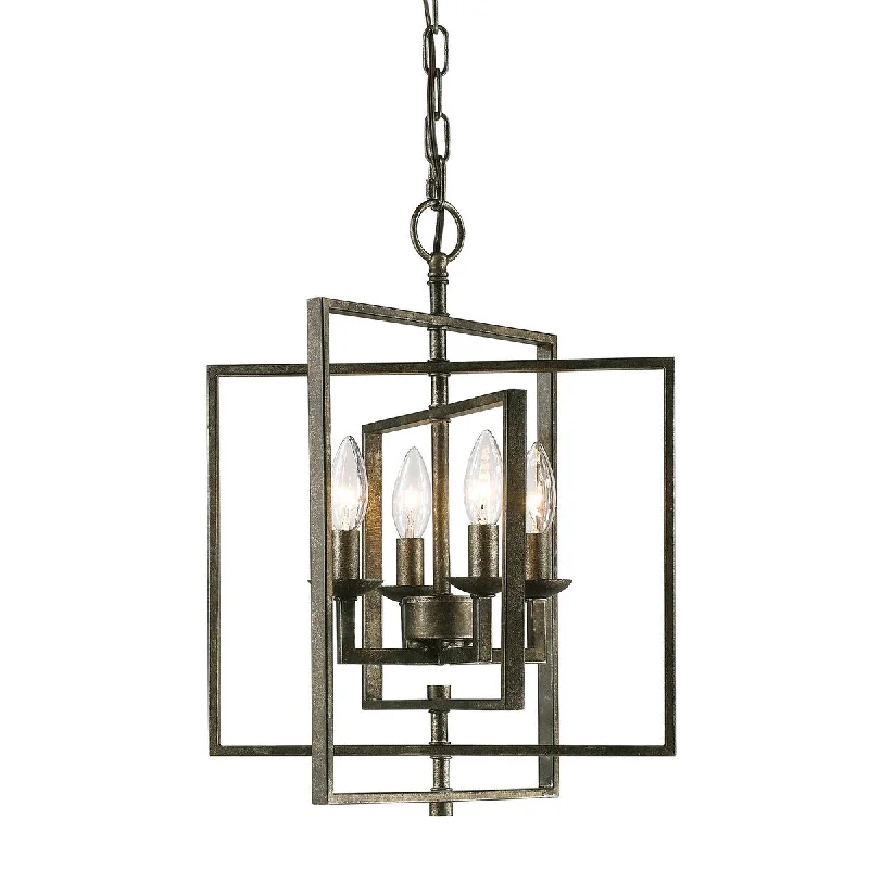 Millennium Lighting Nellis 4 Light Pendant Fixture in Matte Black