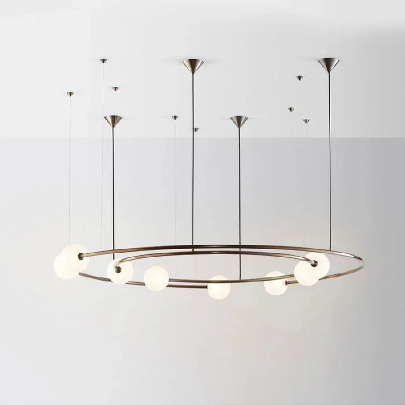 Orbit Glass Ball LED Pendant Chandelier