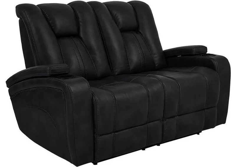 Parker House Optimus Power Loveseat in Midnight