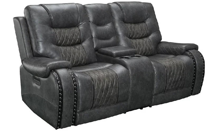 Parker House Outlaw Power Console Loveseat in Stallion