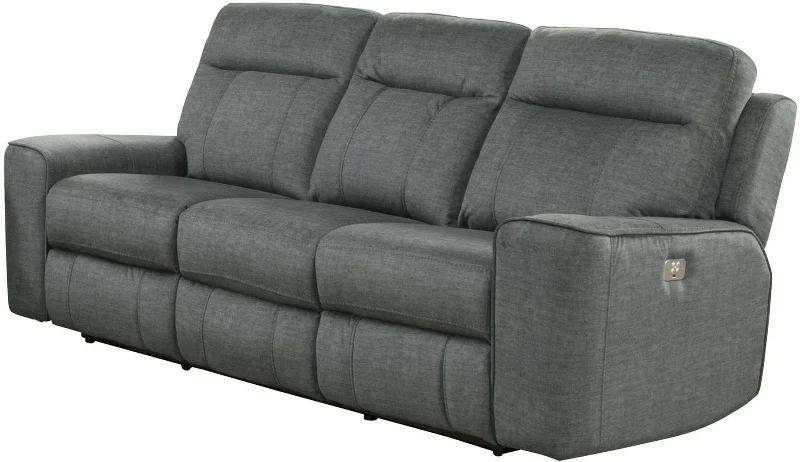 Parker House Parthenon Sofa Dual Power with USB and Power Headrest in Titanium