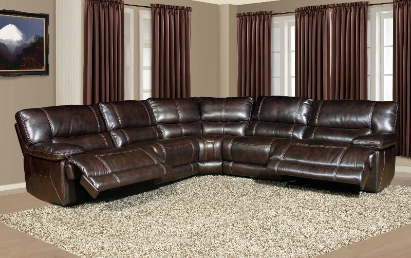 Parker House Pegasus 5pc Power Recliner Sectional in Nutmeg