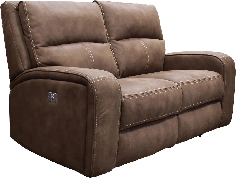 Parker House Polaris Loveseat Dual Reclining Power with USB Charging Port and Power Headrest in Kahlua