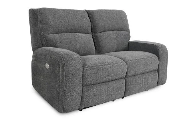 Parker House Polaris Power Loveseat in Bizmark Grey