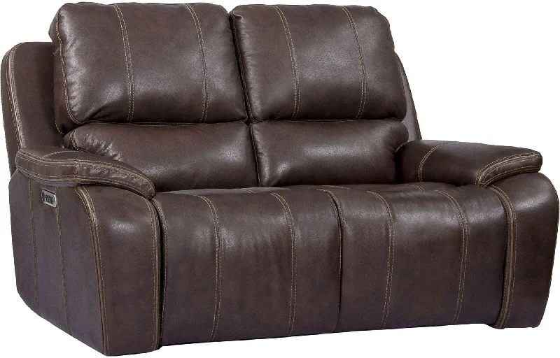 Parker House Potter Loveseat Dual PWR Recliner w/ USB & PWR Headrest in Walnut