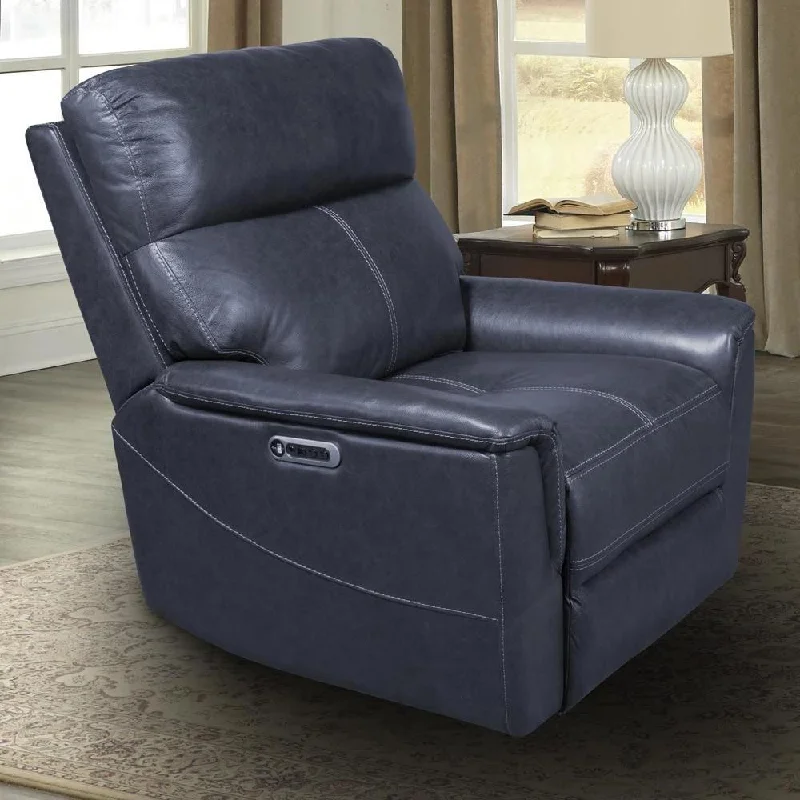 Parker House Reed Power Recliner in Indigo