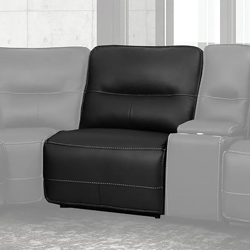 Parker House Spartacus Manual Armless Recliner in Black