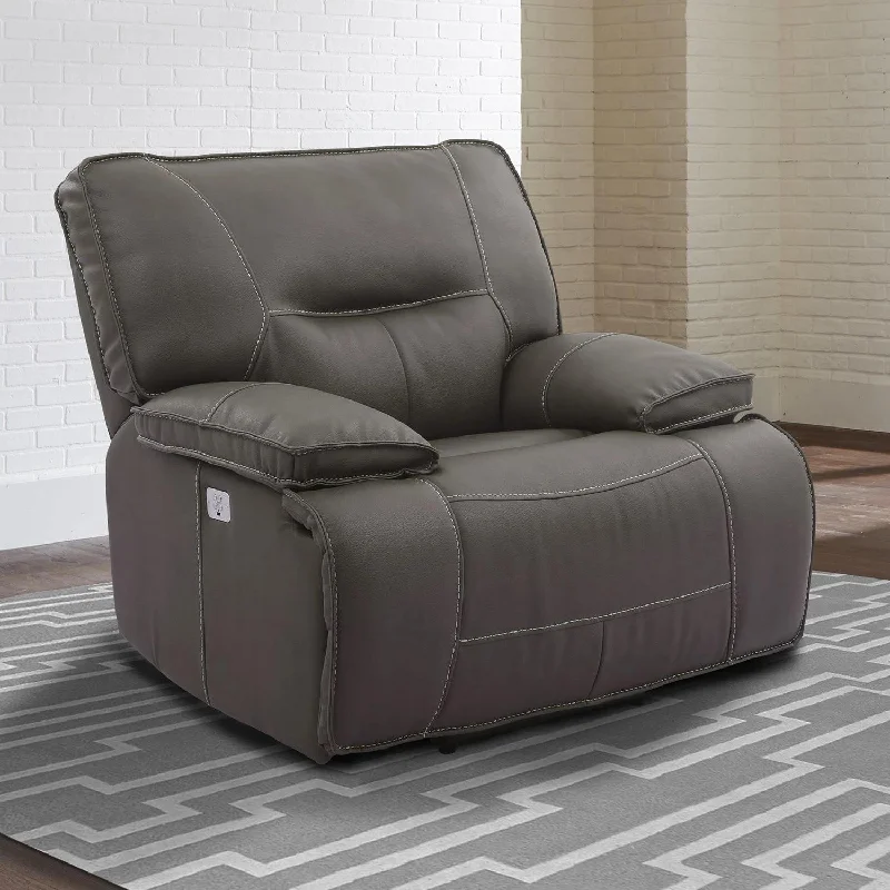 Parker House Spartacus Recliner Power with USB and Power Headrest in Haze