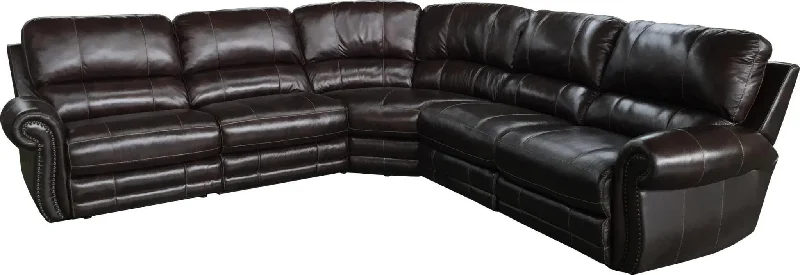 Parker House Thurston 5-Piece Power Recliner Sectional in Havana - Package B