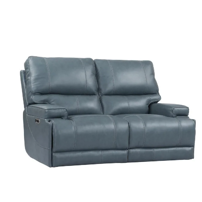 Parker House Whitman Power Cordless Loveseat in Verona Azure