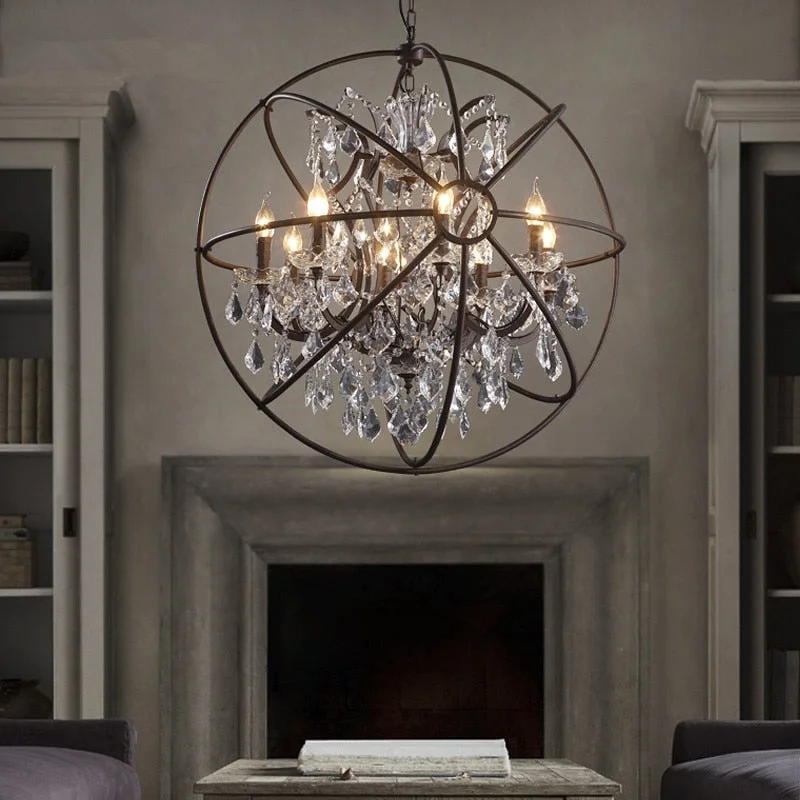 Rustic Orb Chandelier - Rustic and Elegant Lighting