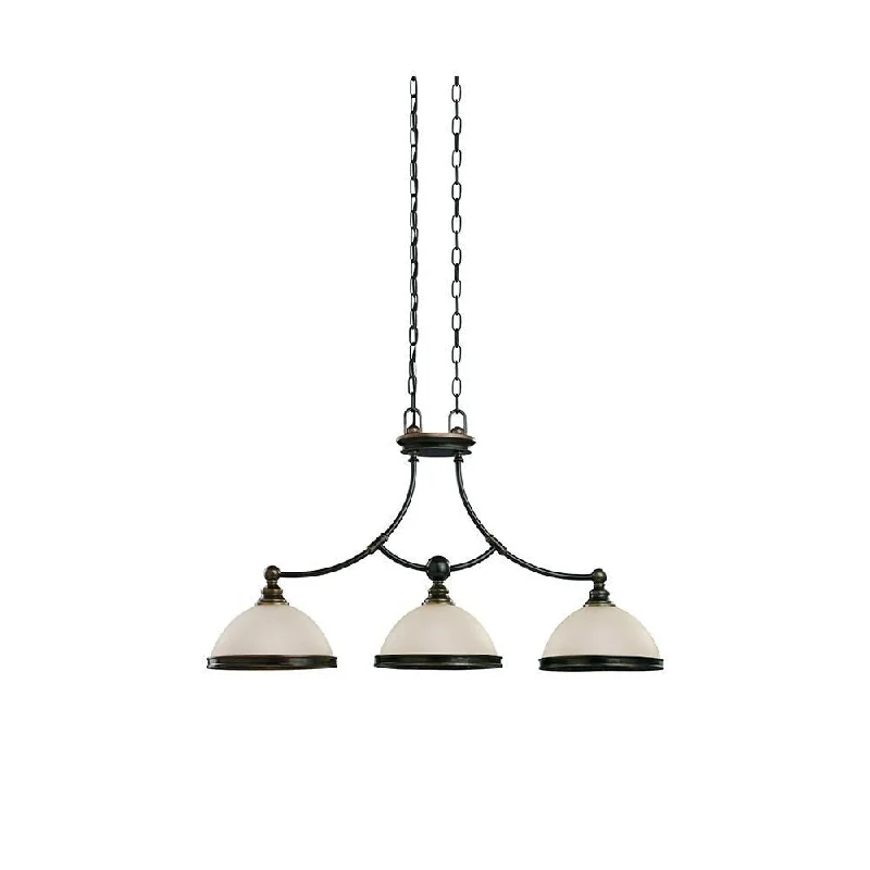 Sea Gull Lighting 66330-715 Warwick 3-Light Bowl Pendant Bronze