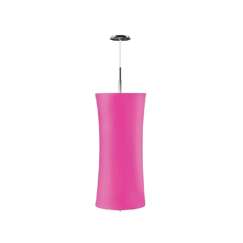 Sonneman Lighting Lightweights Large Cylinder Ceiling Pendant with Fuschia Shade