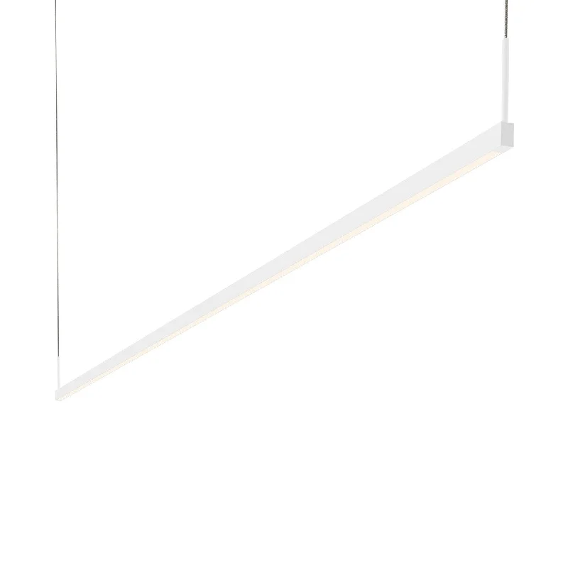 Sonneman Lighting Thin-Line Satin White 96-inch LED One Sided Pendant, White Shade