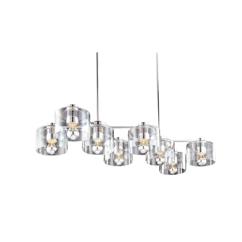 Sonneman Lighting Transparence 8-light Rectangle Pendant