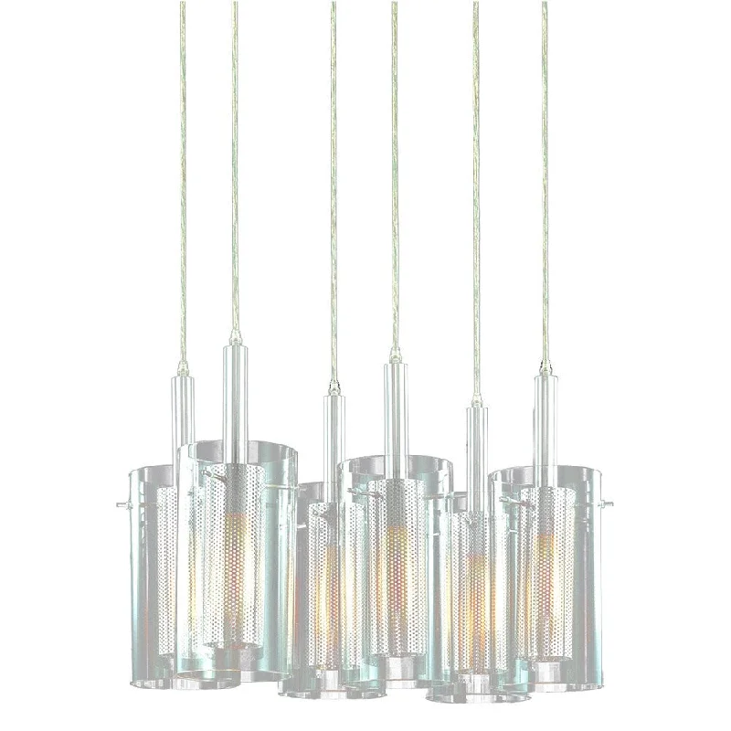 Sonneman Lighting Zylinder 6-Light Rectangle Pendant