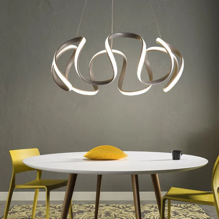 Spiral Wave LED Chandelier: Illuminating Sophistication