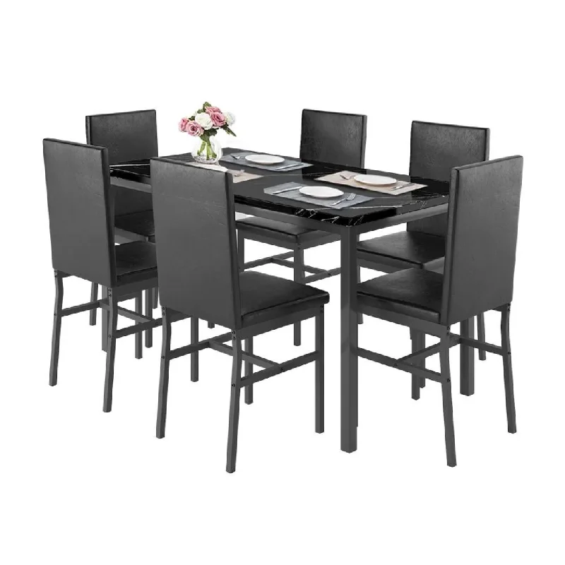 7-Piece Segmart Kitchen Dining Table & Chair Set