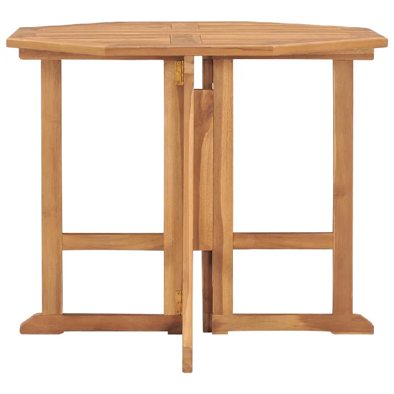 Folding Patio Dining Table 35.4"x35.4"x29.5" Solid Teak Wood