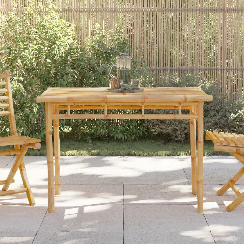 Patio Dining Table 43.3"x21.7"x29.5" Bamboo