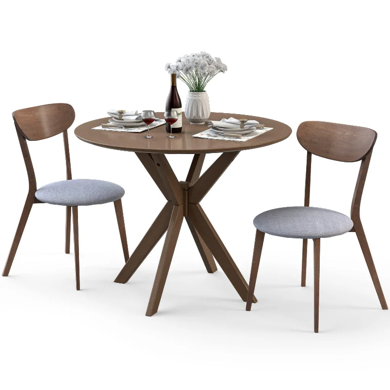 Giantex 3 or 5 Piece Dining Table and Chair Set, Wooden Kitchen Table Set