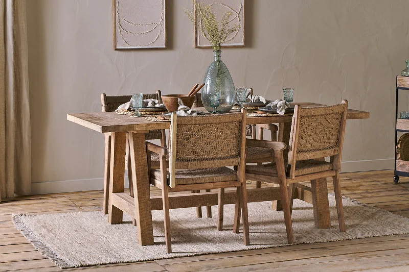 Indali Mango Wood Dining Table - Natural - Large