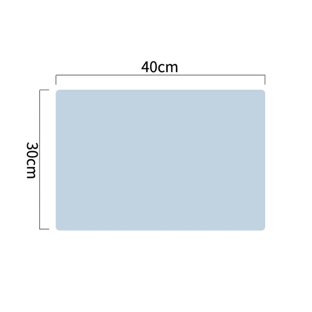 Kitchen Dining Table Protector Silicone Placemat with Heat Resistance, 40 X 30CM (Blue)