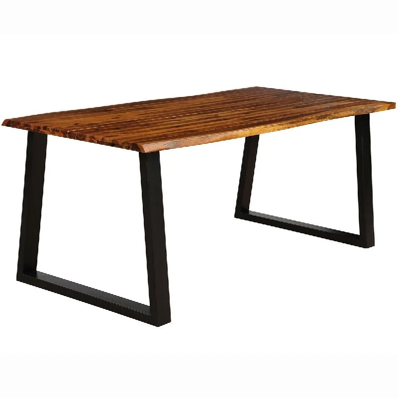 Rectangular Acacia Wood Dining Table Rustic Indoor & Outdoor Furniture