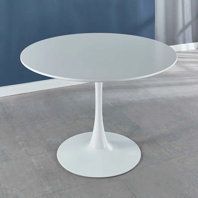 42.1" Tulip Table Mid-Century Dining Table For 4-6 People,Pedestal Dining Table