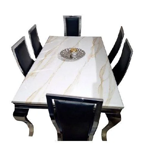 Marble Dining Table + 6 Chairs