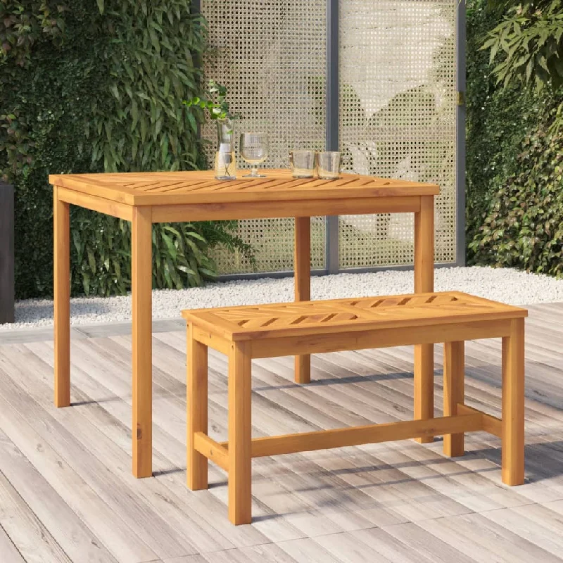 Patio Table Outdoor Patio Furniture Dining Table Solid Wood Acacia