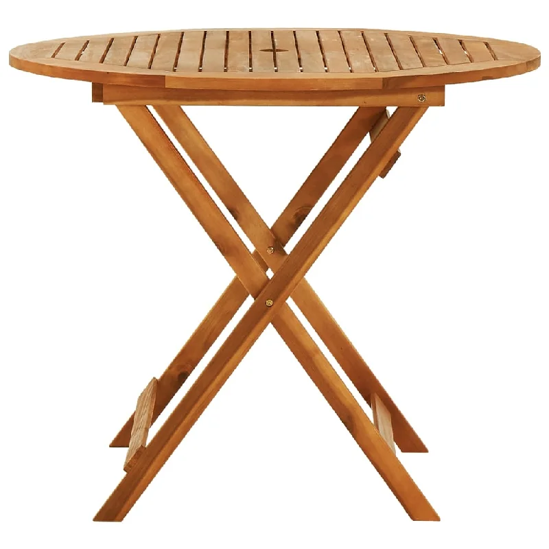 Outdoor Dining Table Folding Garden Patio Table Solid Eucalyptus Wood