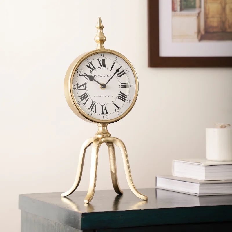 Quad Stand clock in Gold