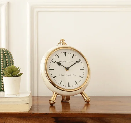 Bone-Framed Table Clock