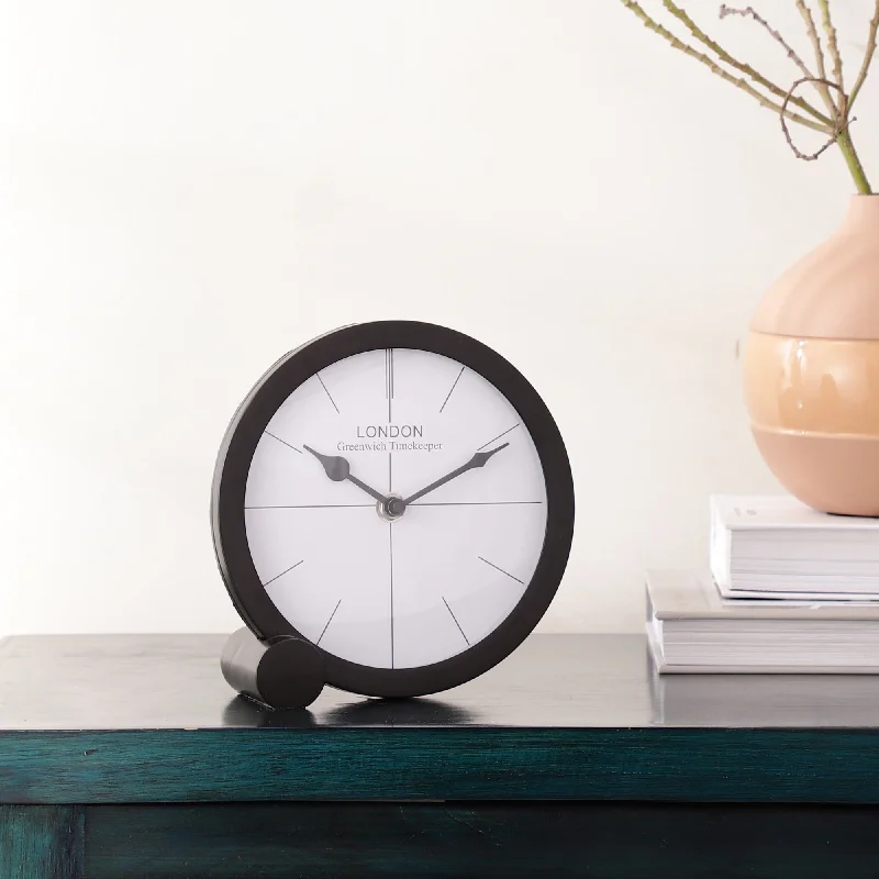 langston table clock in black