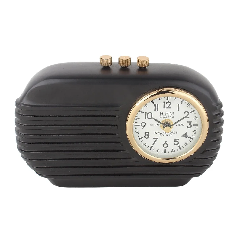 Radio Reverie Table Clock in Black