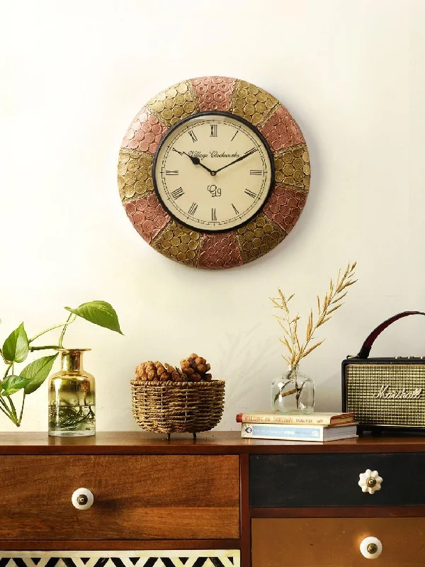 Round Dual Shade New Coin 16 Inches Wall Clock