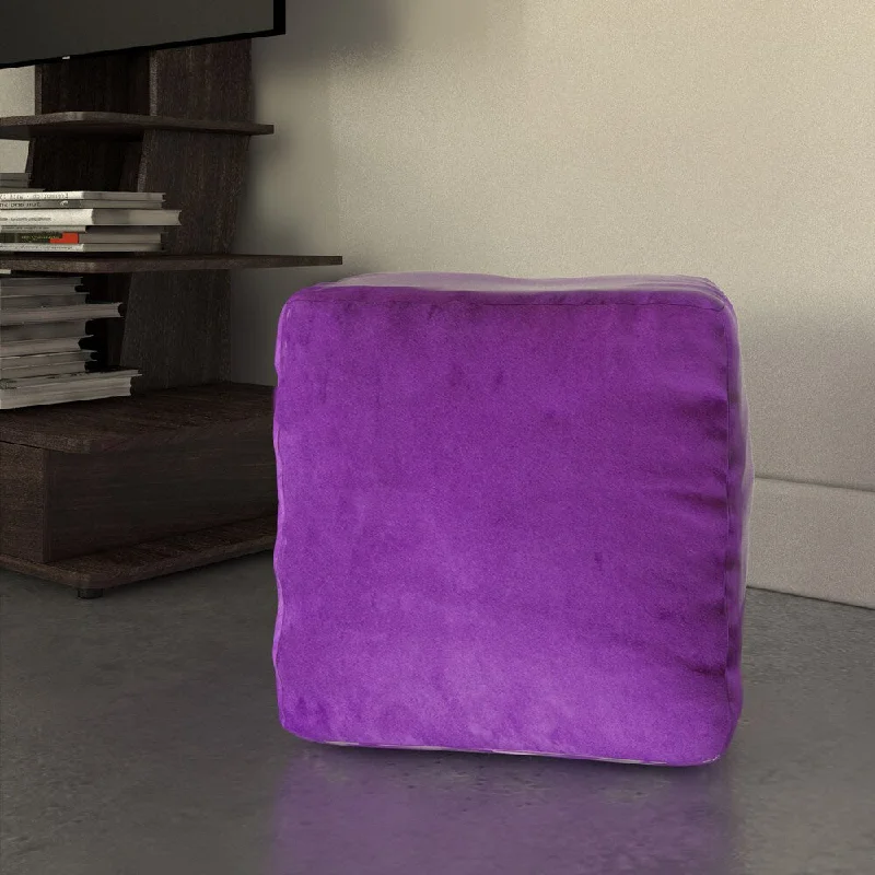 Whitney Faux Suede Cube Ottoman Pouf by Christopher Knight Home