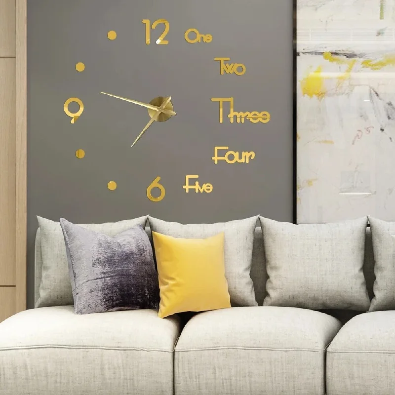 3D Frameless Wall Clock